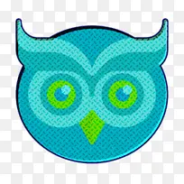 猫头鹰图标 教育元素图标 水绿色-空若网 猫头鹰图标 教育元素图标 水绿色-空若网