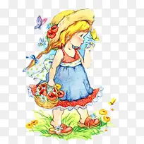 水彩画女孩 小女孩 可爱-空若网 水彩画女孩 小女孩 可爱-空若网