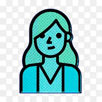 化身图标 女人图标 绿松石色-空若网 化身图标 女人图标 绿松石色-空若网