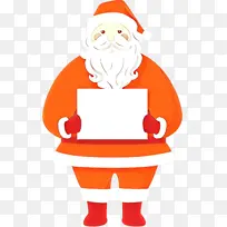 圣诞老人 卡通 橙色-空若网 圣诞老人 卡通 橙色-空若网