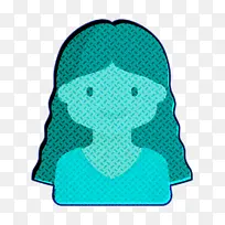 儿童头像图标 女孩图标 绿色-空若网 儿童头像图标 女孩图标 绿色-空若网