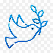 鸟形图标 幸福图标 电蓝-空若网 鸟形图标 幸福图标 电蓝-空若网