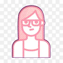 化身图标 女人图标 粉色-空若网 化身图标 女人图标 粉色-空若网