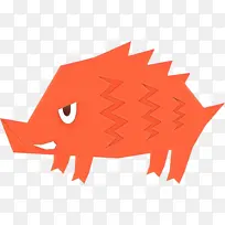 卡通 橙色 口鼻-空若网 卡通 橙色 口鼻-空若网