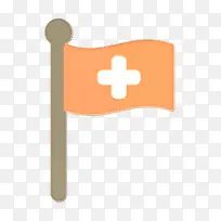 医学元素图标 旗帜图标 橙色-空若网 医学元素图标 旗帜图标 橙色-空若网