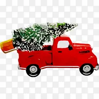 圣诞树汽车 水彩 油漆-空若网 圣诞树汽车 水彩 油漆-空若网