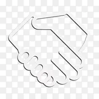 握手图标 基本手势线性图标 文字-空若网 握手图标 基本手势线性图标 文字-空若网