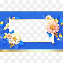 长方形 相框 花-空若网 长方形 相框 花-空若网