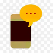 电话图标 通讯和媒体图标 黄色-空若网 电话图标 通讯和媒体图标 黄色-空若网