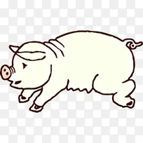 线条艺术 猪科 鼻子-空若网 线条艺术 猪科 鼻子-空若网