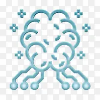 人工智能图标 茎图标 水蓝-空若网 人工智能图标 茎图标 水蓝-空若网