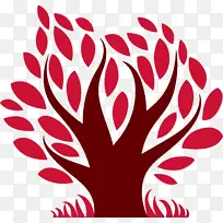 卡通树 抽象树 红色-空若网 卡通树 抽象树 红色-空若网