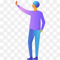 站着 紫色 电蓝色-空若网 站着 紫色 电蓝色-空若网