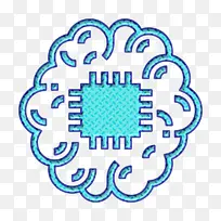 人工智能图标 大脑图标 圆圈-空若网 人工智能图标 大脑图标 圆圈-空若网