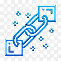 区块链图标 文本 蓝色-空若网 区块链图标 文本 蓝色-空若网