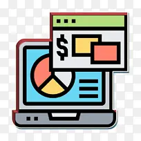 笔记本电脑图标 区块链图标 线条-空若网 笔记本电脑图标 区块链图标 线条-空若网