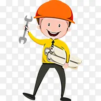 卡通 建筑工人 安全帽-空若网 卡通 建筑工人 安全帽-空若网