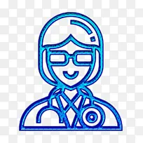 医生图标 职业女性图标 蓝色-空若网 医生图标 职业女性图标 蓝色-空若网