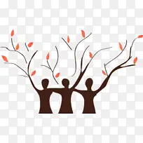 树枝 树 红色-空若网 树枝 树 红色-空若网