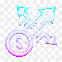 投资图标 文字 电蓝-空若网 投资图标 文字 电蓝-空若网