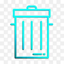 垃圾箱图标 用户界面图标 绿松石色-空若网 垃圾箱图标 用户界面图标 绿松石色-空若网