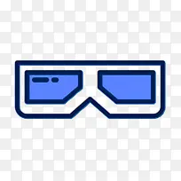 电影图标 电蓝 线条-空若网 电影图标 电蓝 线条-空若网