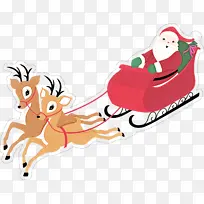 圣诞老人 雪橇 卡通-空若网 圣诞老人 雪橇 卡通-空若网