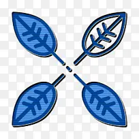 户外露营图标 树叶图标 蓝色-空若网 户外露营图标 树叶图标 蓝色-空若网