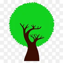 阔叶树 卡通树 绿色-空若网 阔叶树 卡通树 绿色-空若网