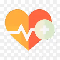 心跳图标 献血图标 橙色-空若网 心跳图标 献血图标 橙色-空若网