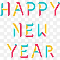 新年快乐 文字 线条-空若网 新年快乐 文字 线条-空若网