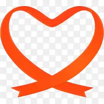 橙色 心形 线条-空若网 橙色 心形 线条-空若网