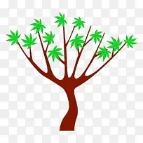 枫树 卡通树 叶子-空若网 枫树 卡通树 叶子-空若网