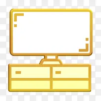 电视图标 电子设备图标 黄色-空若网 电视图标 电子设备图标 黄色-空若网