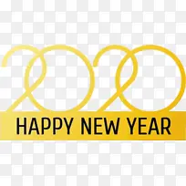 新年快乐 文字 黄色-空若网 新年快乐 文字 黄色-空若网