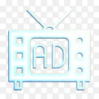 电视图标 广告图标 文本-空若网 电视图标 广告图标 文本-空若网