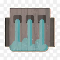 水电图标 气候变化图标 绿松石-空若网 水电图标 气候变化图标 绿松石-空若网