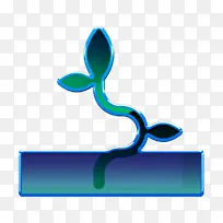 气候变化图标 萌芽图标 蓝色-空若网 气候变化图标 萌芽图标 蓝色-空若网