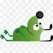 可爱的卡通狗 绿色 卡通-空若网 可爱的卡通狗 绿色 卡通-空若网