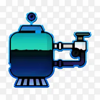 过滤器图标 游泳池图标 蓝色-空若网 过滤器图标 游泳池图标 蓝色-空若网
