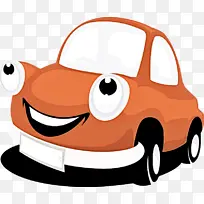 卡通 橙色 汽车-空若网 卡通 橙色 汽车-空若网