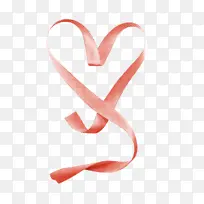 心形 粉色 丝带-空若网 心形 粉色 丝带-空若网