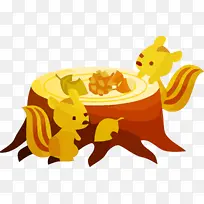 松鼠 卡通 黄色-空若网 松鼠 卡通 黄色-空若网