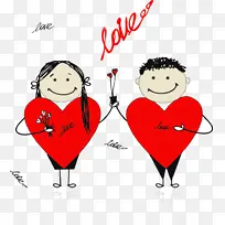 卡通 爱情 心-空若网 卡通 爱情 心-空若网