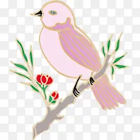 鸟 树枝 喙-空若网 鸟 树枝 喙-空若网