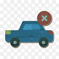 禁止图标 全球变暖图标 蓝色-空若网 禁止图标 全球变暖图标 蓝色-空若网