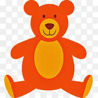 橙色 泰迪熊 卡通-空若网 橙色 泰迪熊 卡通-空若网