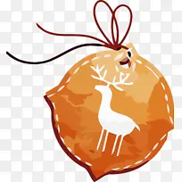 圣诞标签 圣诞饰品 橙色-空若网 圣诞标签 圣诞饰品 橙色-空若网