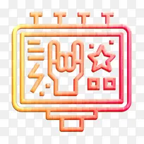 公告牌图标 朋克摇滚图标 橙色-空若网 公告牌图标 朋克摇滚图标 橙色-空若网