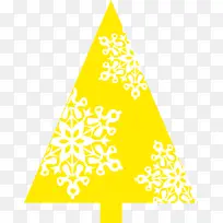 圣诞树 三角形 黄色-空若网 圣诞树 三角形 黄色-空若网